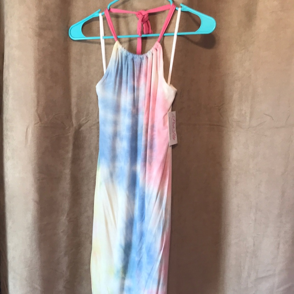 Tie Dye Halter Mini Dress